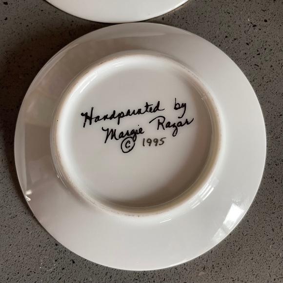 Vintage 6 hand painted seder plates - Picture 4 of 4